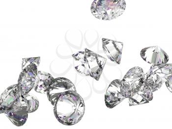 Royalty Free Clipart Image of Diamonds