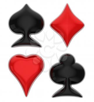 Royalty Free Clipart Image of Card Suits