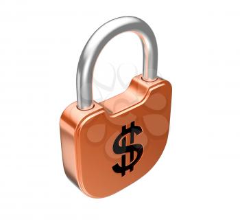 Royalty Free Clipart Image of a Locked Padlock