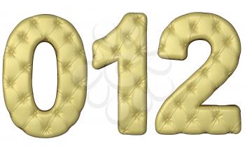 Royalty Free Clipart Image of Beige Numerals