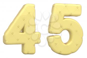 Royalty Free Clipart Image of Beige Numerals