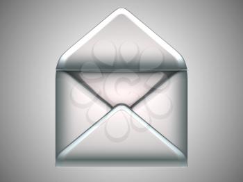 Royalty Free Clipart Image of an Opened Envelope