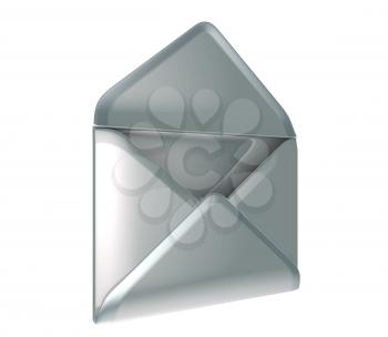 Royalty Free Clipart Image of an Opened Envelope