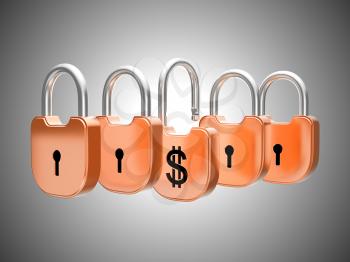 Royalty Free Clipart Image of Padlocks 