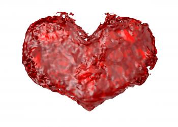 Royalty Free Clipart Image of a Liquid Heart