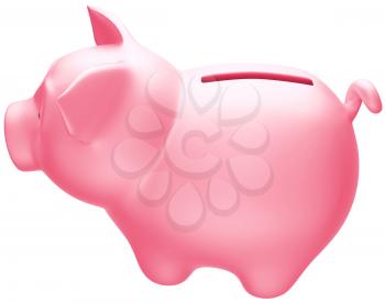 Royalty Free Clipart Image of a Piggy Bank