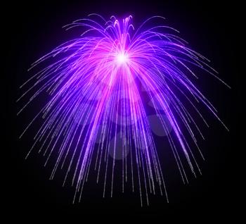 Royalty Free Clipart Image of Purple Fireworks