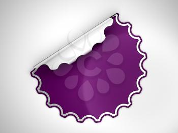 Royalty Free Clipart Image of a Purple Sticker