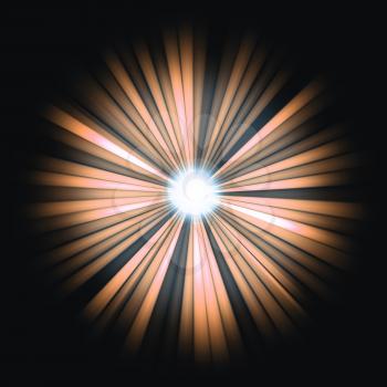 Royalty Free Clipart Image of Beams of Light