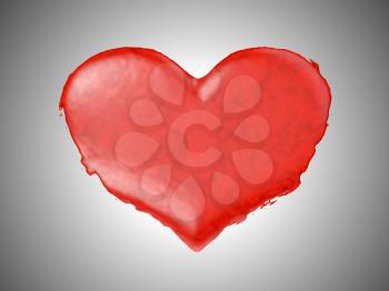 Royalty Free Clipart Image of a Liquid Heart