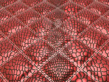 Royalty Free Clipart Image of a Red Alligator Skin Background