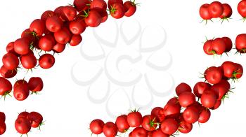 Royalty Free Clipart Image of a Cherry Tomato Background