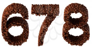 Royalty Free Clipart Image of Roasted Coffee Numbers 