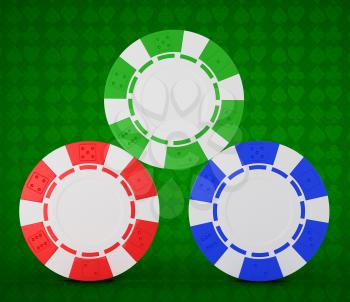 Royalty Free Clipart Image of Casino Chips