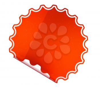 Royalty Free Clipart Image of a Red Sticker