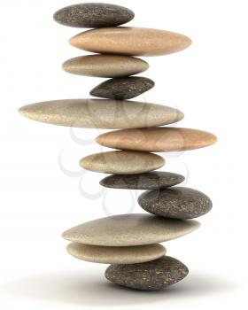 Royalty Free Clipart Image of Stones Balancing