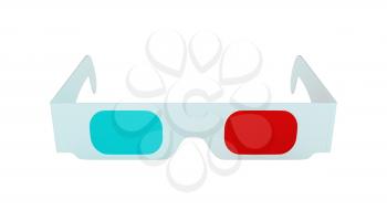 Royalty Free Clipart Image of Cinema 3D Glasses