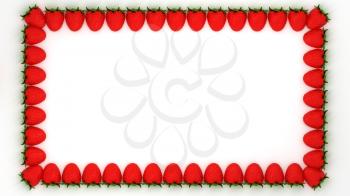 Royalty Free Clipart Image of a Strawberry Frame