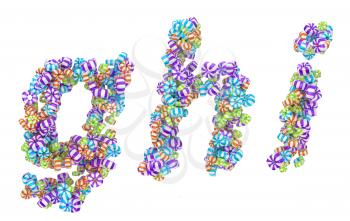 Royalty Free Clipart Image of Candy Letters