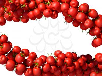 Royalty Free Clipart Image of a Cherry Tomato Background