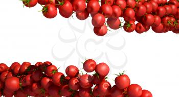 Royalty Free Clipart Image of a Cherry Tomato Background