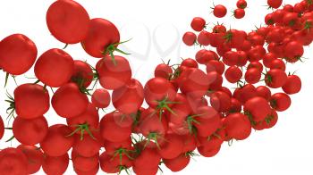 Royalty Free Clipart Image of a Cherry Tomato Background