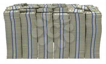 Royalty Free Clipart Image of a Bundle of American Bills