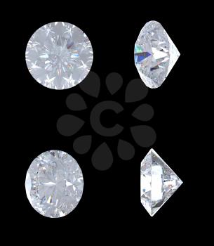 Royalty Free Clipart Image of Diamonds