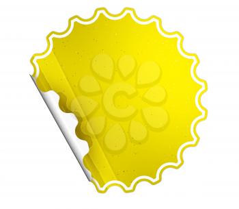 Royalty Free Clipart Image of a Yellow Sticker