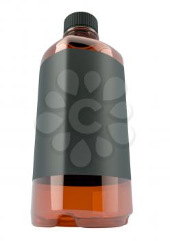 Bottle for chemicals or fluid: Wide angle close up view isolated