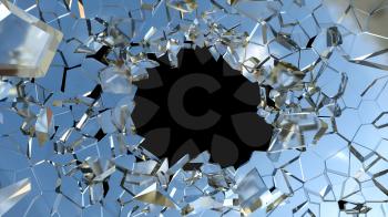 Royalty Free Clipart Image of Shattered Glass