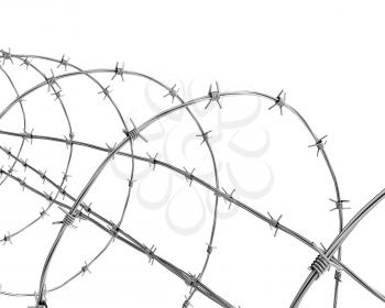 Royalty Free Clipart Image of Barbed Wire