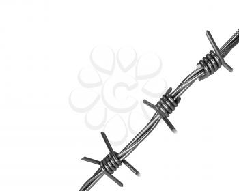 Royalty Free Clipart Image of Barbed Wire