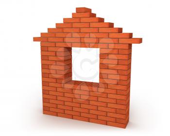 Royalty Free Clipart Image of a Brick Wall