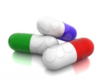 Royalty Free Clipart Image of Pills