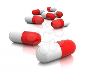 Royalty Free Clipart Image of Capsules