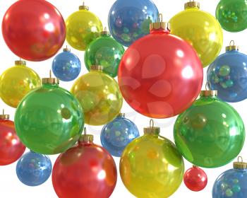 Royalty Free Clipart Image of a Christmas Ornament Background