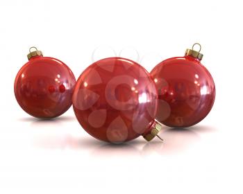 Royalty Free Clipart Image of Christmas Ornaments