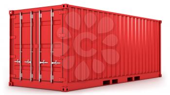 Royalty Free Clipart Image of a Freight Container