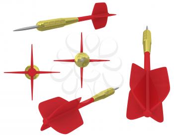 Royalty Free Clipart Image of Darts