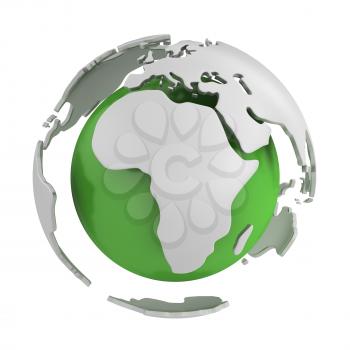 Royalty Free Clipart Image of an Abstract Globe