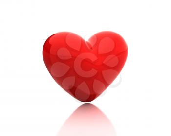 Royalty Free Clipart Image of a Red Heart