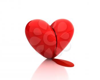 Royalty Free Clipart Image of a Broken Heart