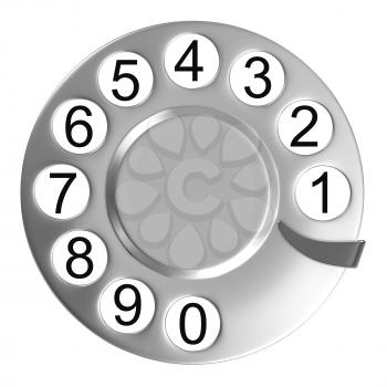 Royalty Free Clipart Image of a Rotary Phone Dial