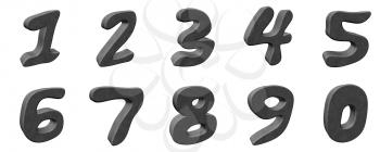 Royalty Free Clipart Image of 3D Numbers