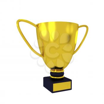 Royalty Free Clipart Image of a Golden Trophy