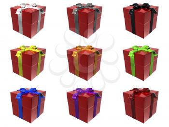 Royalty Free Clipart Image of Gift Boxes