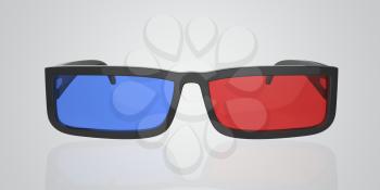 Front view of 3d glasses