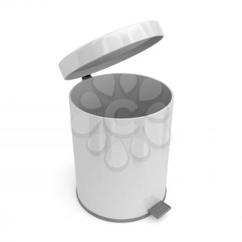 Open pedal bin, 3d rendered image