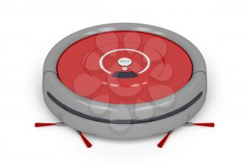 Royalty Free Clipart Image of a Robot Vacuum Cleaner